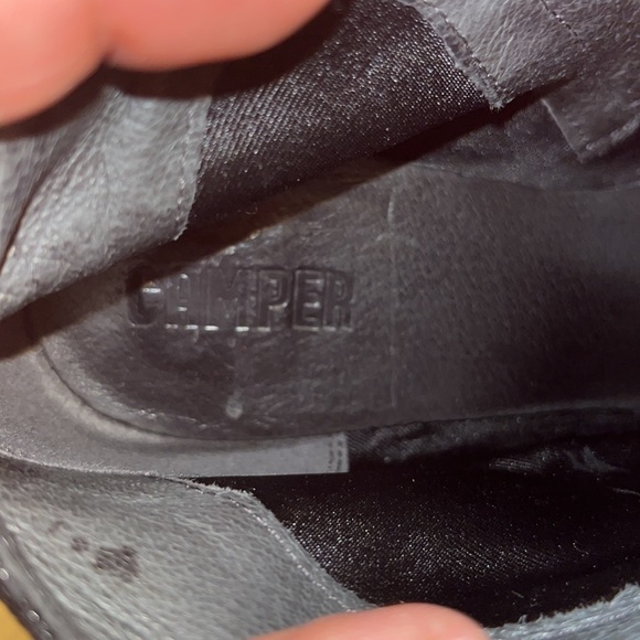 EUC Camper black leather contrast ling block heel ankle boots - Picture 11 of 14